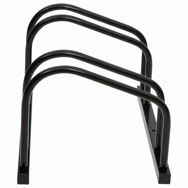 vidaXL バイクラック 2台用 ブラック スチール スポーツグッズ
