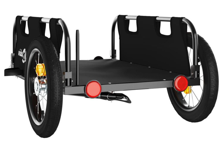 vidaXL 自転車用トレーラー ブラック 代引不可 : リコメン堂