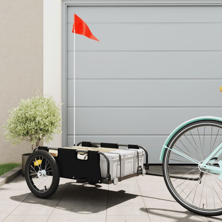 vidaXL 自転車用トレーラー ブラック 代引不可 : リコメン堂 - 通販