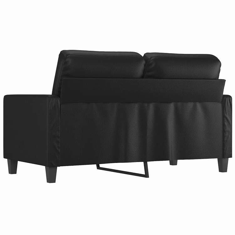 vidaXL 2人掛けソファ ブラック 120cm 合成皮革製 家具 ソファ 代引