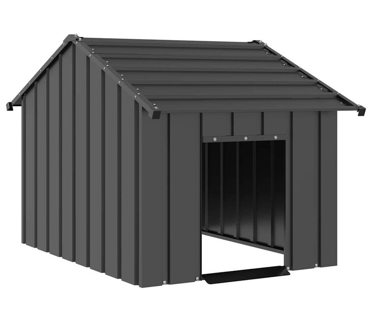 vidaXL 屋根付き犬小屋 83x130x85 cm 亜鉛メッキ鋼 動物&ペット用品