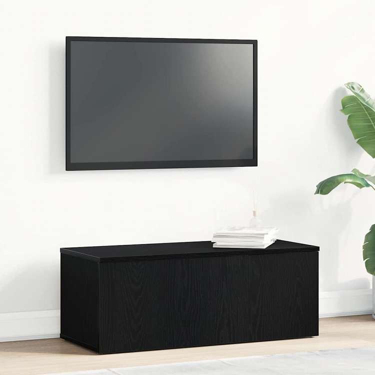 vidaXL テレビスタンド 引き出し付き ブラック 80 x 34 30 cm