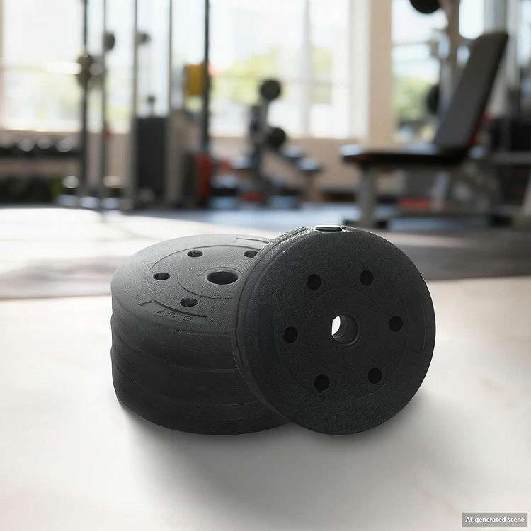 vidaXL 4-in-1ダンベルセット 40kg 黒と赤 セメントと鉄砂スポーツ