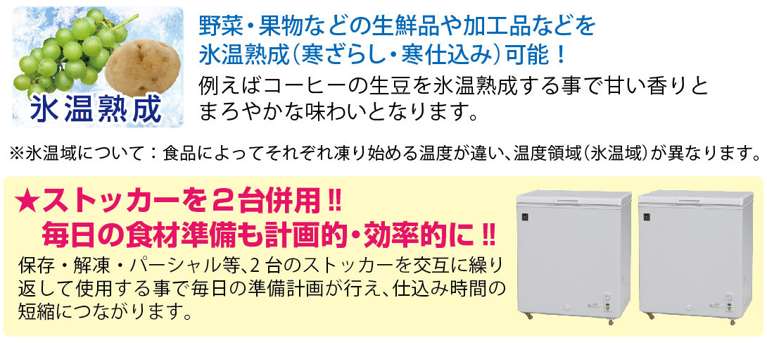 冷蔵・チルド・冷凍を切り替えられる3温度帯タイプ