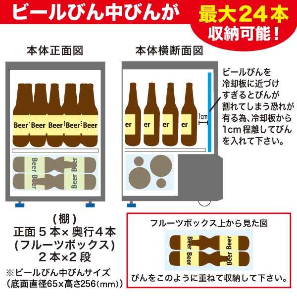 ビールびん収納本数