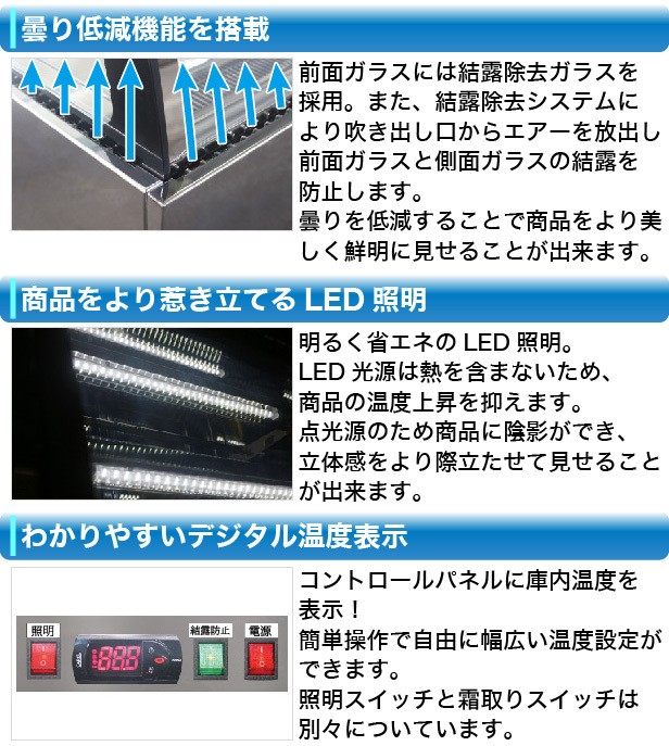 レマコム 新品 高湿対面冷蔵ショーケース リヨン 業務用 ケーキショー