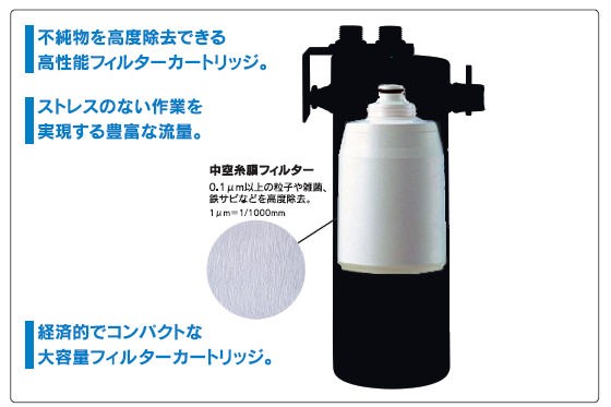 三菱ケミカル・クリンスイ　 業務用浄水器　 用途： 製氷機 ・ 冷水機 ・ コーヒーマシーン ・ 調理用水 ・ など MP02-1 - 4