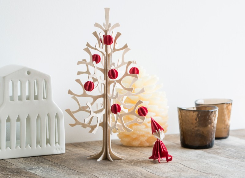 Loviクリスマスツリー25cm モミの木 オーナメントセット loviクリスマス3点セットB (ロビ モミの木 ロヴィ クリスマス