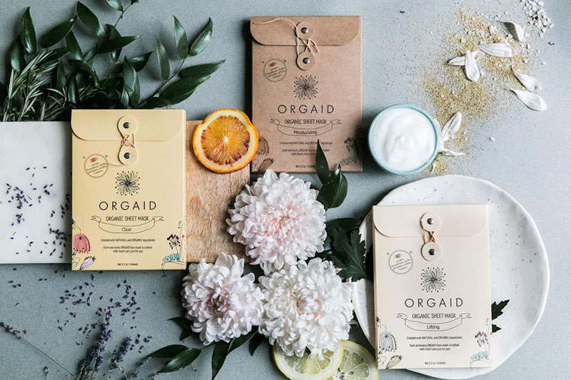 ORGAID フェイスパック BOX 4枚入り 全3種 ( オーガエイド