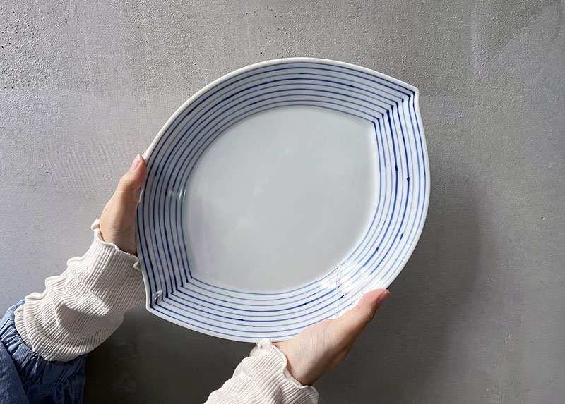 リーフ皿　22枚セット　Leaf Plate 昭和レトロ 眞窯 Leaf プレート L ( しんがま 皿 食器 リーフ 葉っぱ 楕円皿 楕円