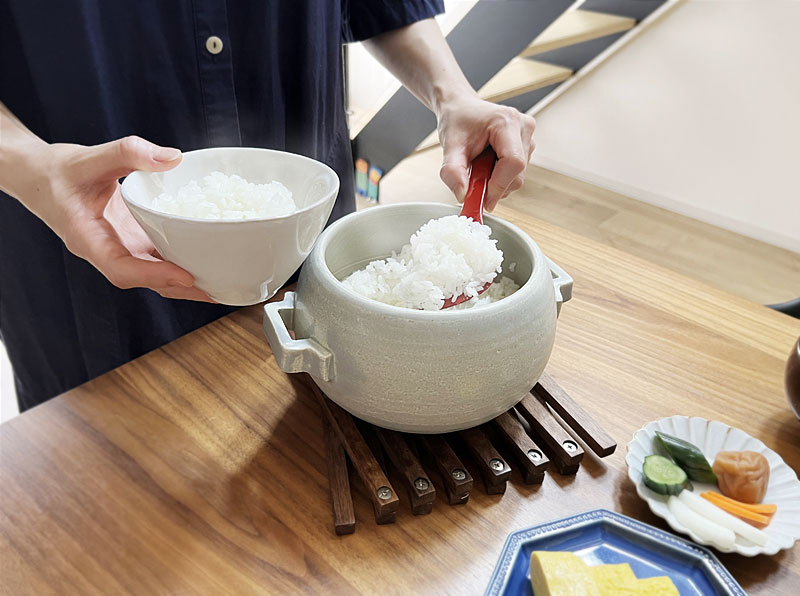 TOJIKI TONYA グレー ご飯鍋 3合炊き ( トウジキトンヤ ごはん鍋 2合 3