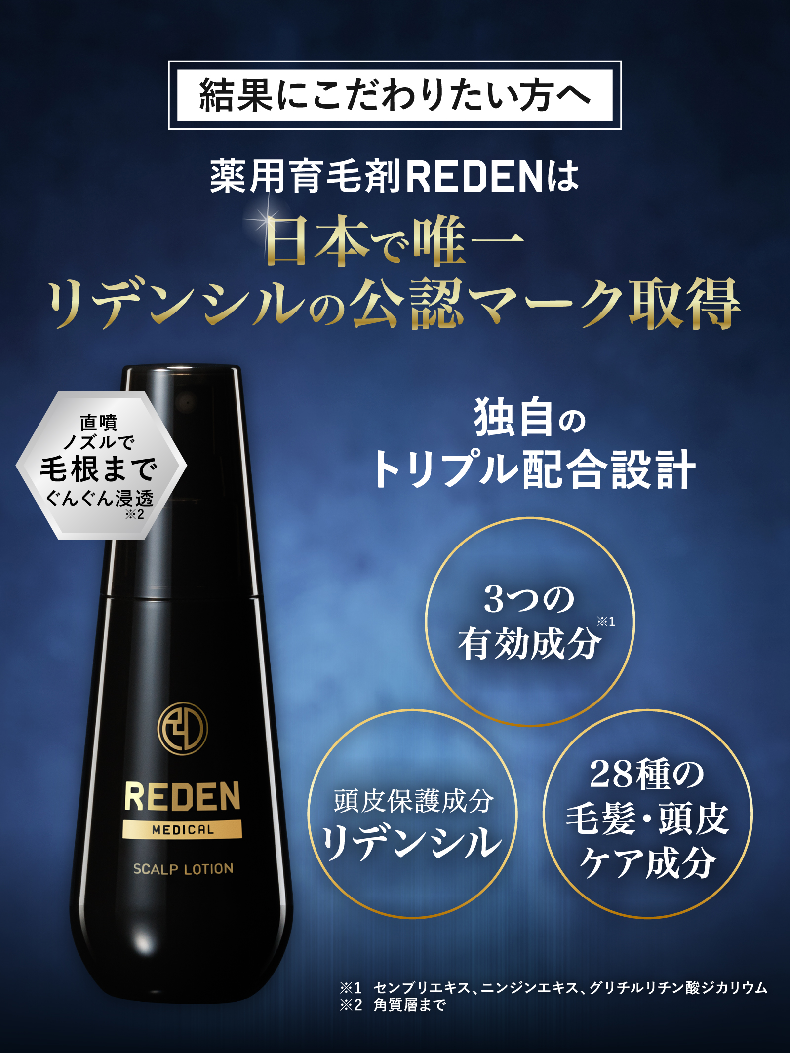REDEN（リデン） 育毛剤 スカルプケア リデンシル 薬用育毛剤 医薬部外