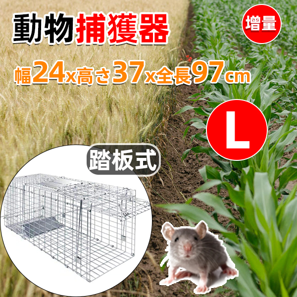 猫 捕獲器 アニマルトラップ10個 箱罠 くくりわな アライグマ 捕獲器 ネズミ捕り 踏板式 カゴ 捕獲機 猫よけ対策 罠(L 94cm*34cm*37cm) youn :RH 027 10yh you n:RedHat