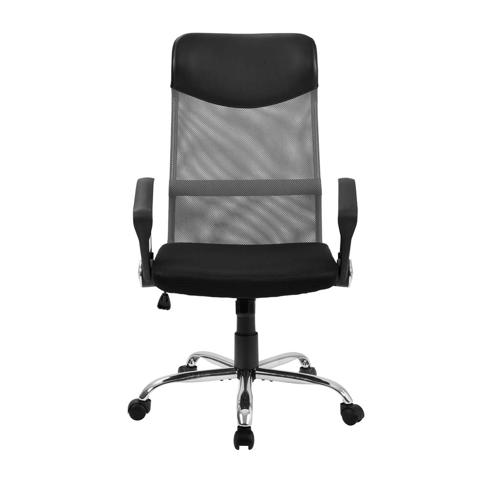 オフィスチェア 事務椅子 2個セール 【グレー】 メッシュ+PU