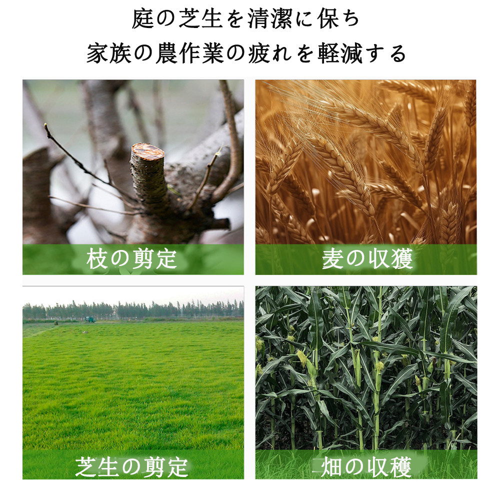 草刈り機 充電式 コードレス 草刈機 芝刈り機 刈払機  草刈り機 電気草刈機 バッテリー２個 替刃3種類 替刃8枚付き 充電器付 日本語説明書 PSE認証1年保証u |  | 04