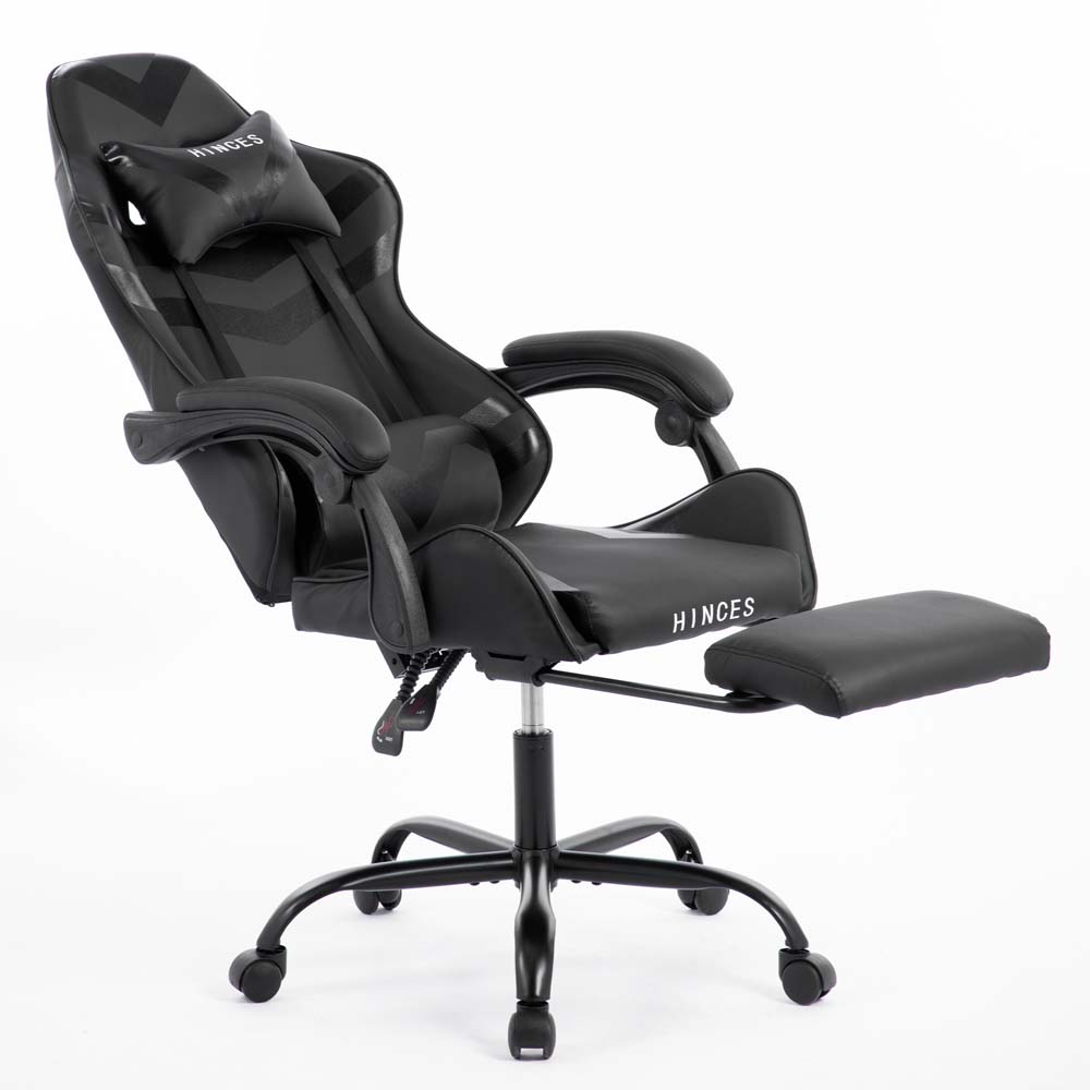 セール特価ゲーミングチェア オフィスチェア 収納式オットマン 140リクライニング 椅子
