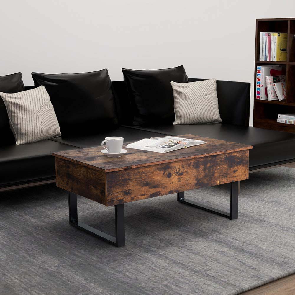 木製昇降テーブル ローテブル 昇降42~64cm 組み立て簡単 