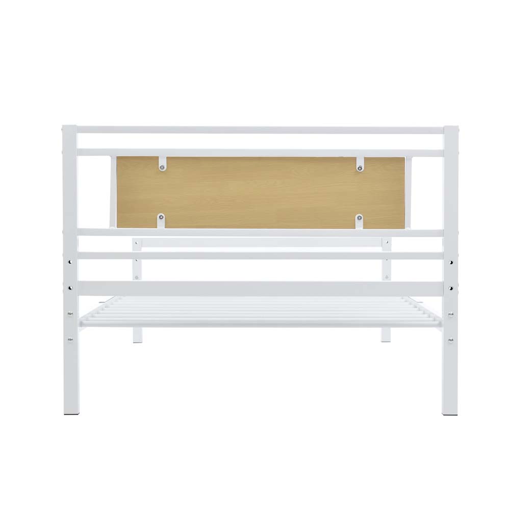 新作】【ホワイト】パイプベッド シングル ベッド 宮 三段階高さ調整可