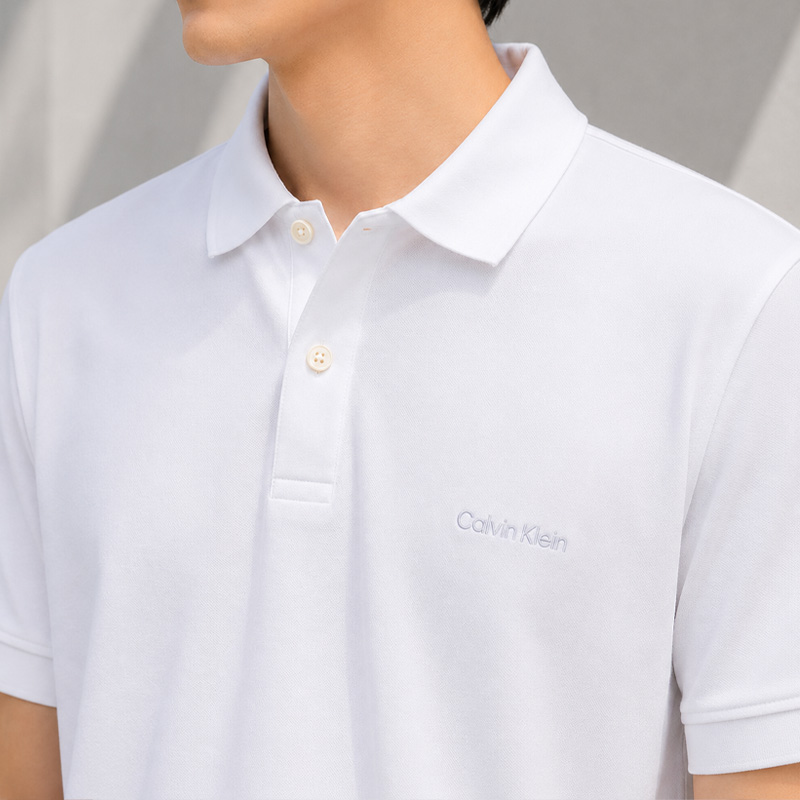 新品　カルバンクライン　ゴルフ　ゴルフウェア　日本製　長袖ポロシャツ　ホワイト Calvin Klein（カルバン・クライン） 【スペシャルセール 9800円→9280
