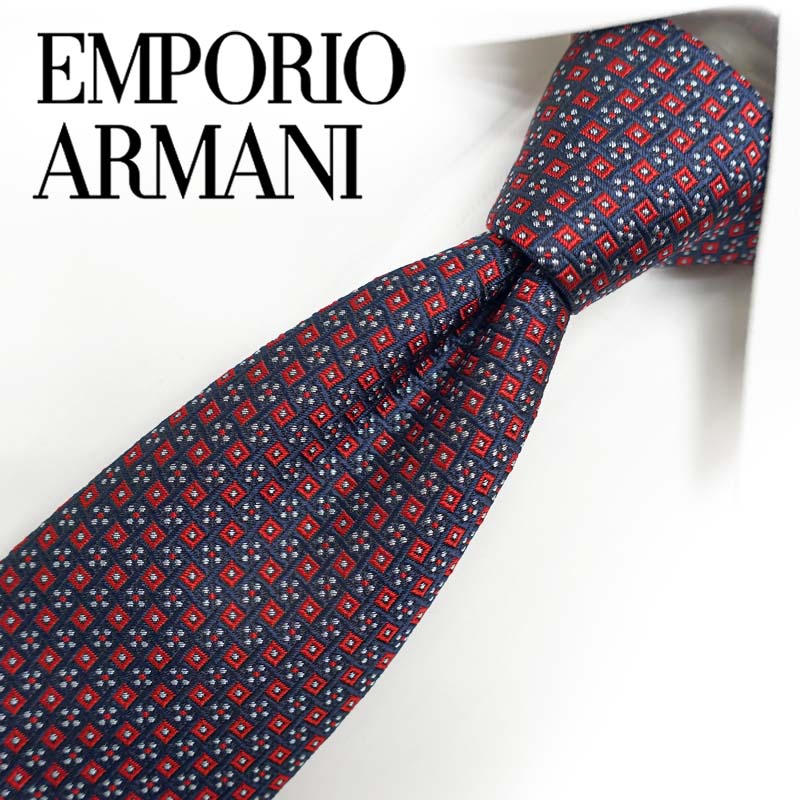 EMPORIO ARMANI エンポリオアルマーニ ネクタイ EA20 ネイビー/レッド