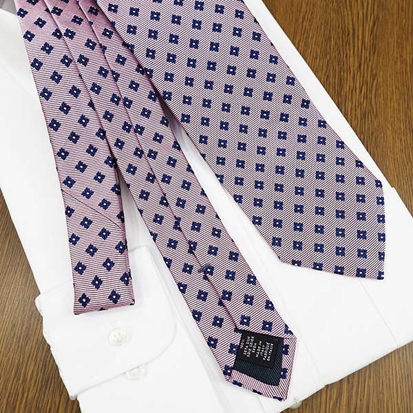 ZEGNA（ゼニア） エルメネジルド ネクタイ ピンク/ネイビー EZB109