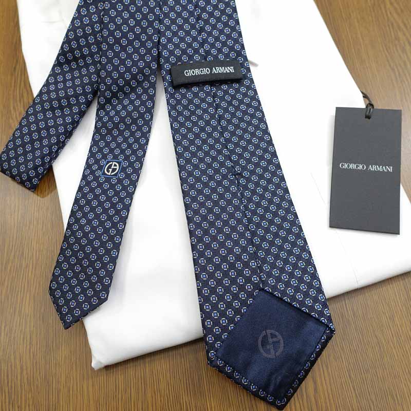 GIORGIO ARMANI アルマーニ ネクタイ GA2 ネイビー/ブルー【ブランド