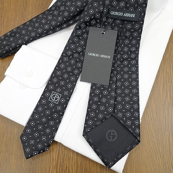 GIORGIO ARMANI ジョルジオ アルマーニ ネクタイ GA25 ブラック