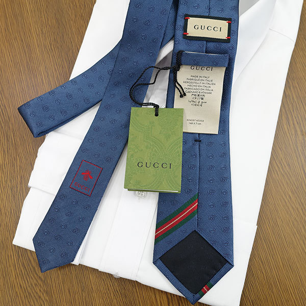 GUCCI グッチ ネクタイ GG柄(7.5cm) GG62【ブランド・プレゼント・クリスマス・バースデー・バレンタイン】【ラッピング無料・送料無料】  :GG62:redrose - 通販 - Yahoo!ショッピング