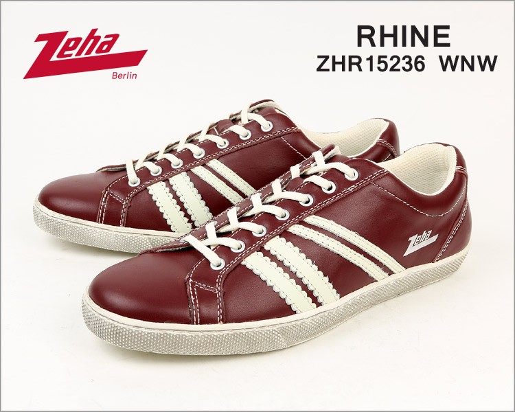 Zeha ツェハ RHINE レザースニーカー メンズ カジュアル 靴 ZHR15235 NWT(ネイビー) ZHR15203 WWT(ホワイト 白)  ZHR15236 WNW(ワインレッド)