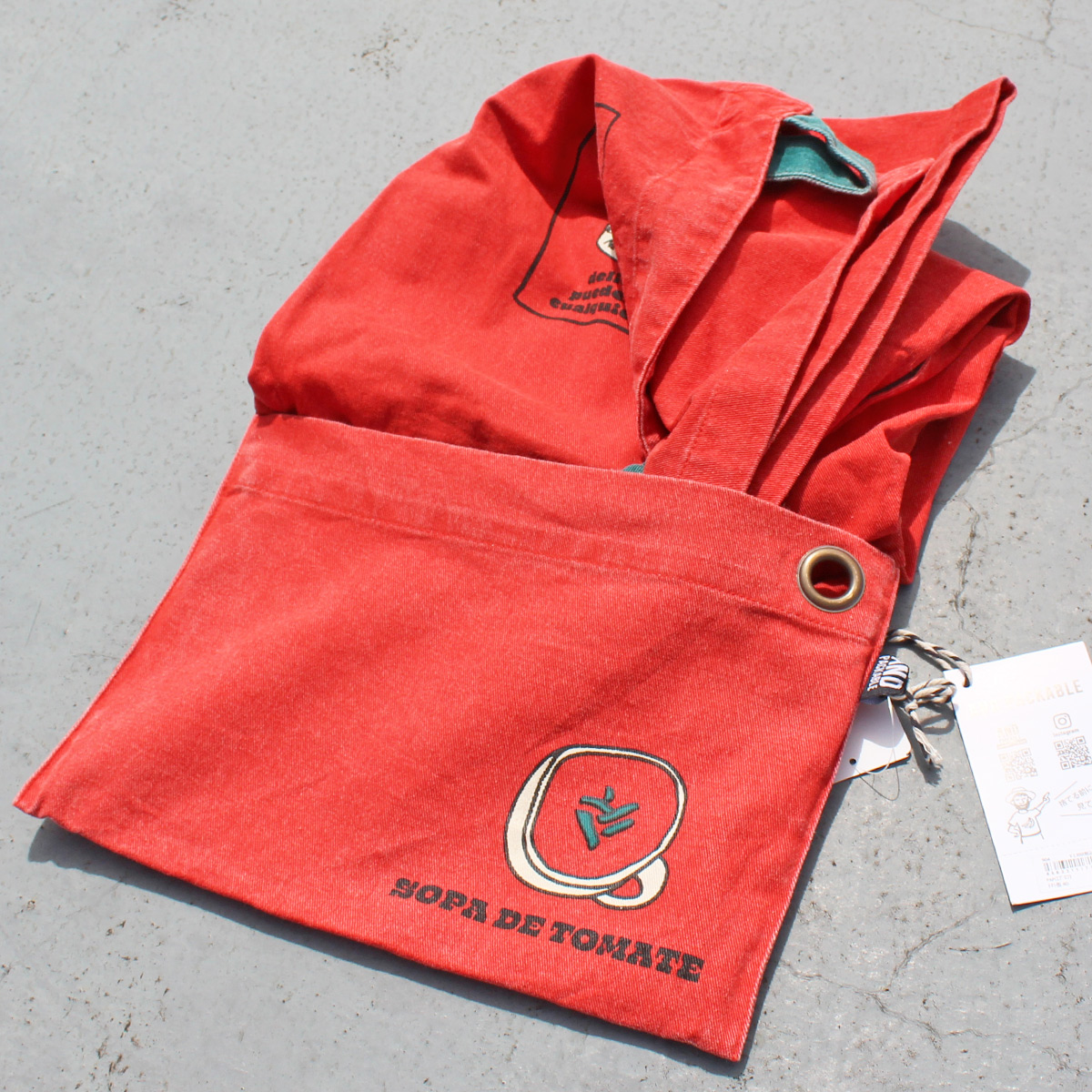 AND PACKABLE PACKABLE APRON パッカブル エプロン WASHABLE COTTON