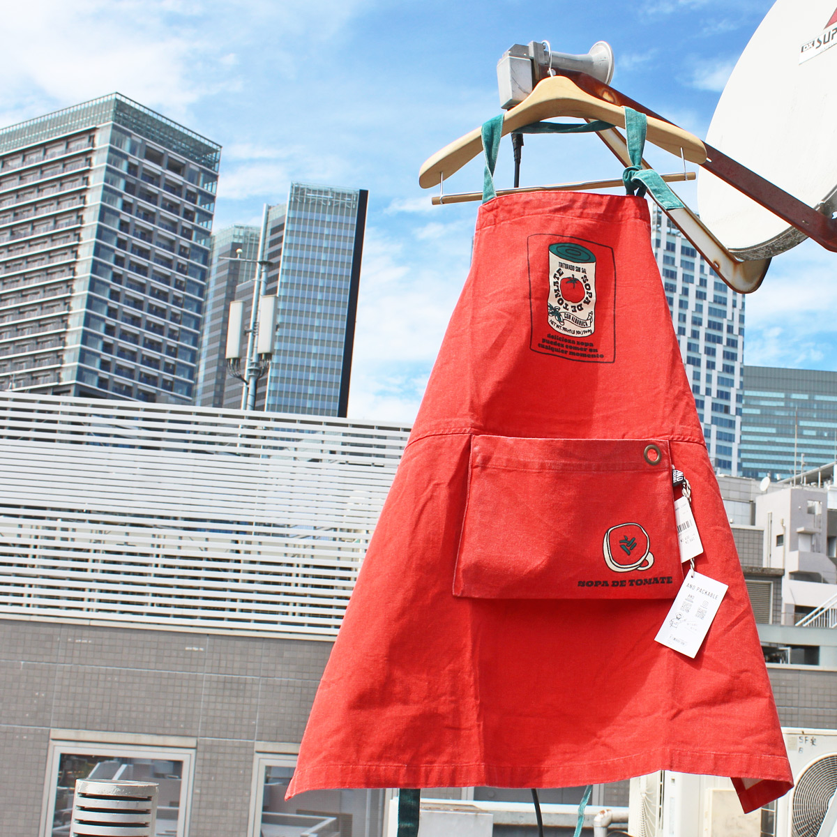 AND PACKABLE PACKABLE APRON パッカブル エプロン WASHABLE COTTON