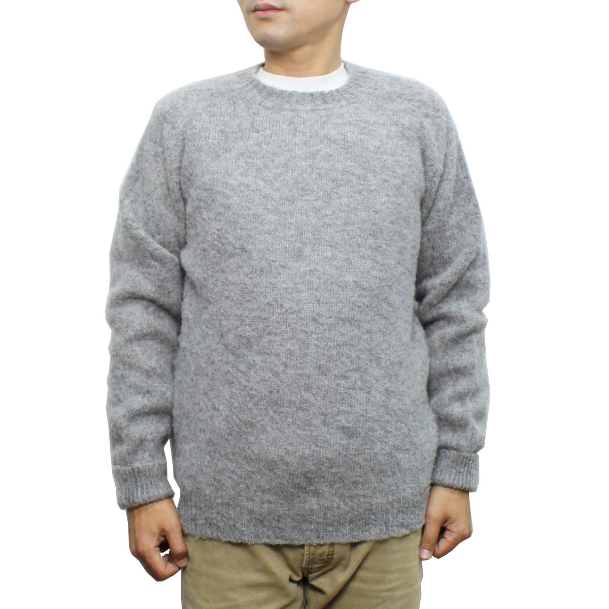 ノーマンタロック ジャーミーソンズ ウール ニット 送料無料】 NORMAN TULLOCH ブラッシュ クルーネックセーター BRUSHED