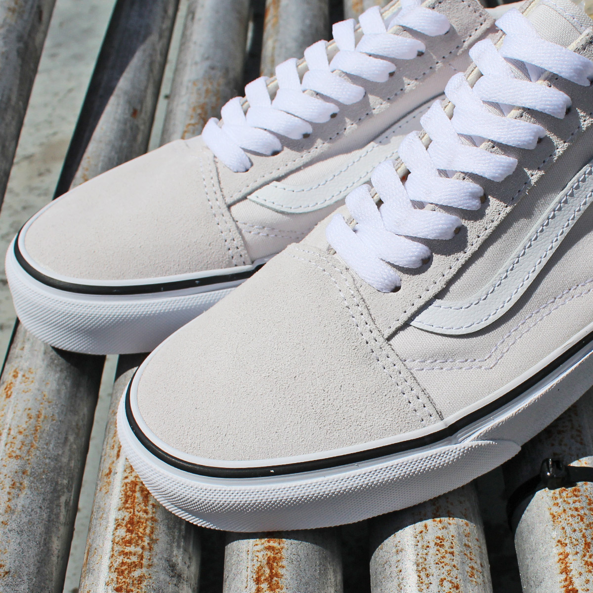 VANS ヴァンズ　OLD SKOOL オールドスクール SKATE SHOES スケートシューズ JAZZ ジャズ SKATER スケーター  Theory Cloud クラウド ホワイト 25cm-27cm 送料無料