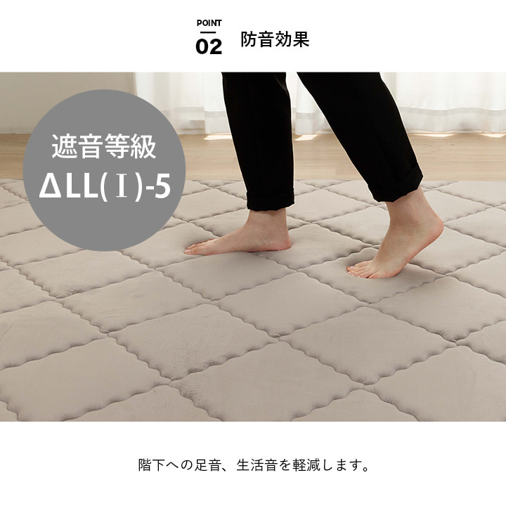 グランドライト カーペット 絨毯 無地ラグ ラグ こたつ敷布団 ボリュームラグ 極厚ラグ キルティングラグ 防音 滑り止め_4
