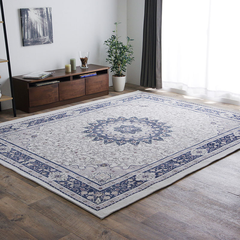 ラグ カーペット 3畳用 200cm×250cm 長方形 ホットカーペット カバー マット 洗える 高級感 クラシック エレガント ヨーロピアン おしゃれ ジャガード織_2
