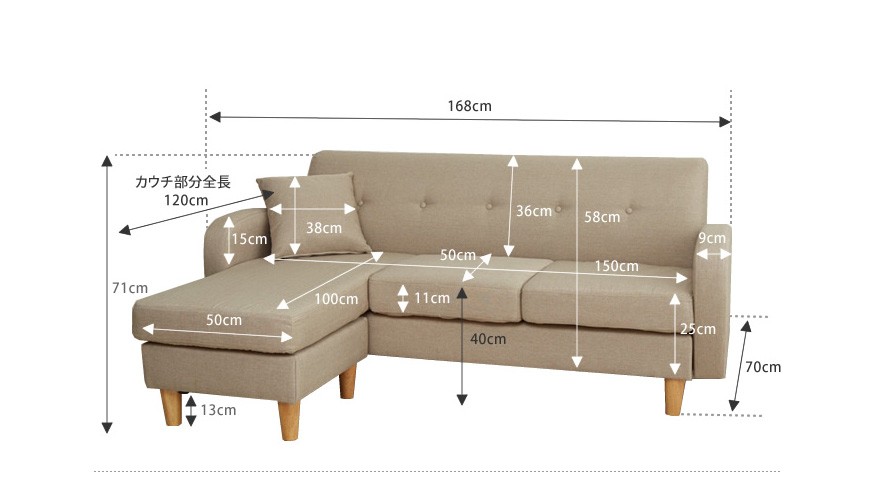 カウチ ソファー ソファ 3人掛け 3人用 足置き スツール セット L字 L
