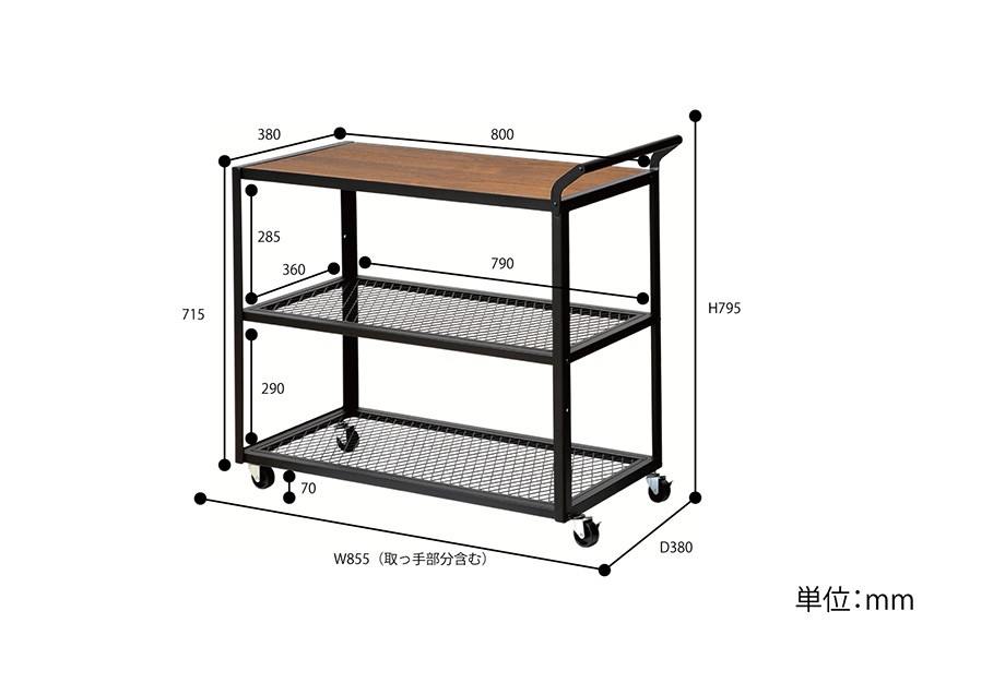 アイアンキッチンワゴン キッチンワゴン キッチン収納 作業台 カート 天板 天然木