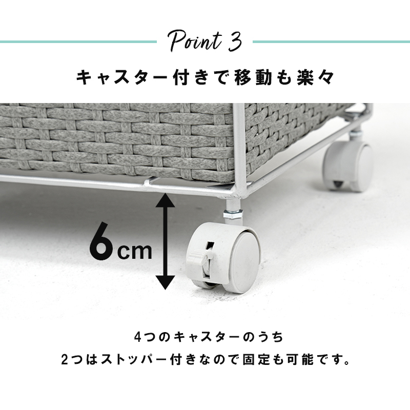 ランドリー 収納 チェスト 幅30.5cm 4杯 引出し ワゴン 隙間収納