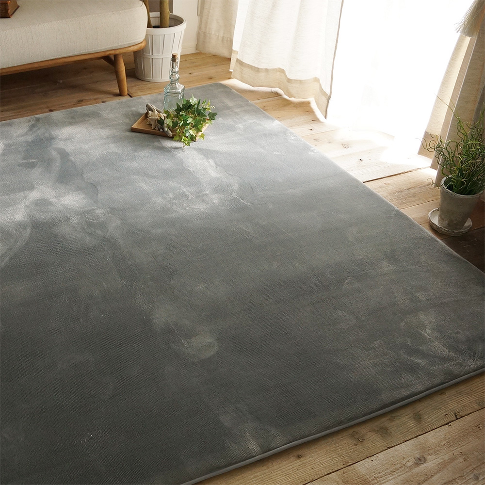 低反発 ラグ マット ホットカーペット カバー 長方形 80×190cm 床暖房
