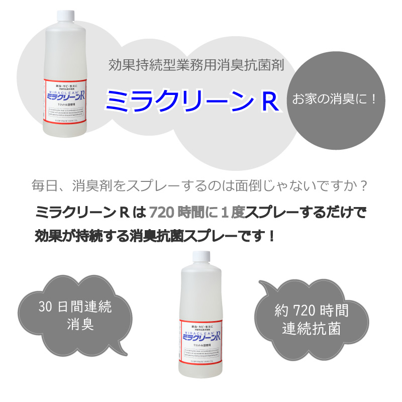 ミラクリーンR1000ml 詰替え用 業務用抗菌消臭剤業務用 持続性抗菌  