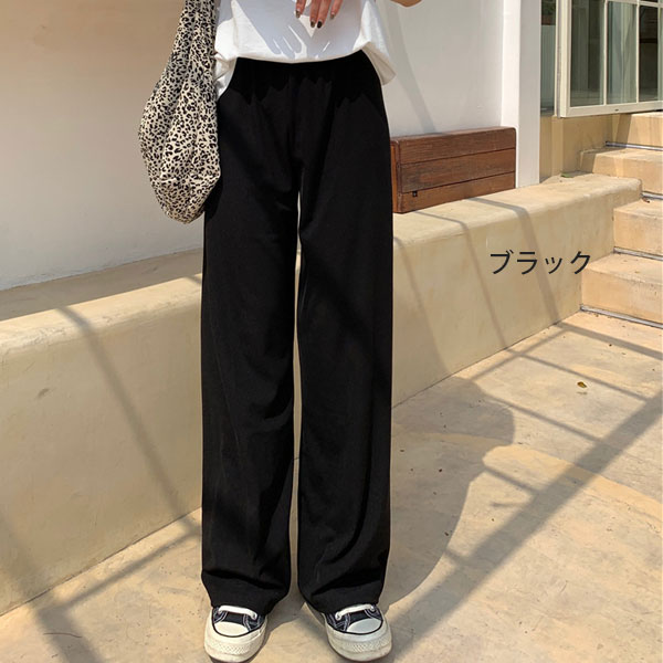 ワイドパンツ 夏パンツ カラーパンツ レディース パンツ リブパンツ ボトム ウエストゴム 送料無料 |  | 03