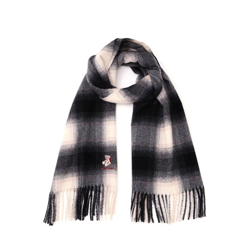 ジルバイジルスチュアート JILLbyJILLSTUART BEAR Holiday ベア 刺繍 チェックストール 1255298023 プレゼント クリスマス おしゃれ 学生 社会人 祝 贈り物 JILL STUART（ジルスチュアート） ジルバイジルスチュアート