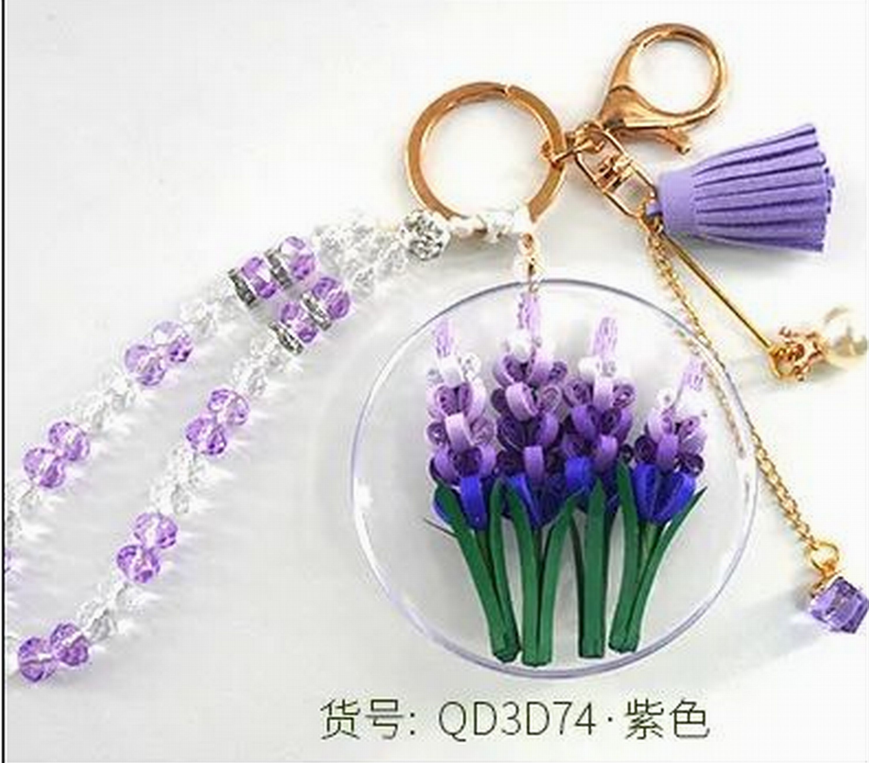 JUYA クイリングキット ラベンダー チャーム ペンダント 