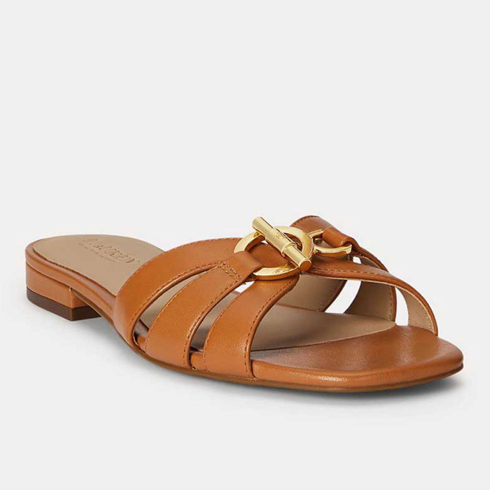 公式 LAUREN RALPH LAUREN R26H BLAIKE SANDALS ブレイク サンダル キャラメル サンダル レディース ローレン ラルフ ローレンの画像