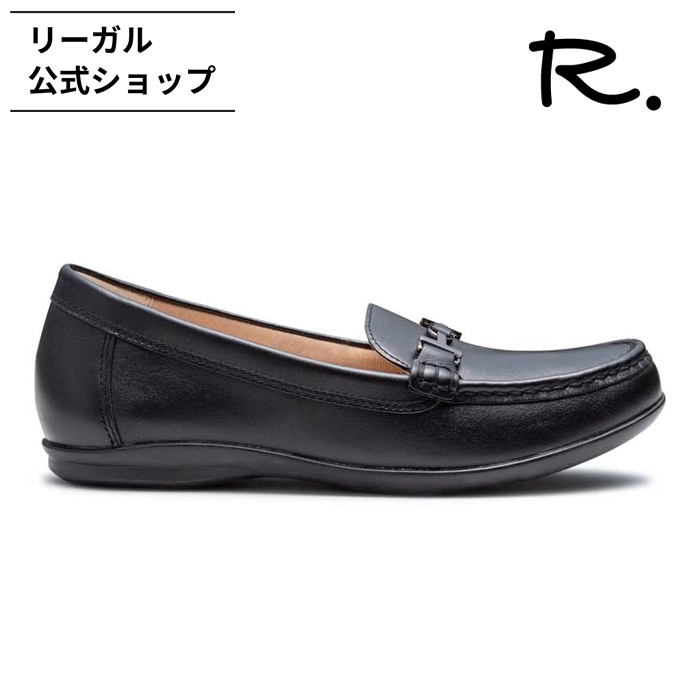 R.（REGAL） 公式 R. S04C ビット付きフラットシューズ ブラック