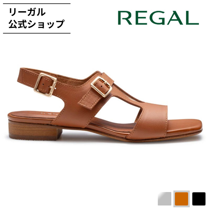 REGAL（リーガル） 公式 REGAL F01S フラットサンダル キャメル