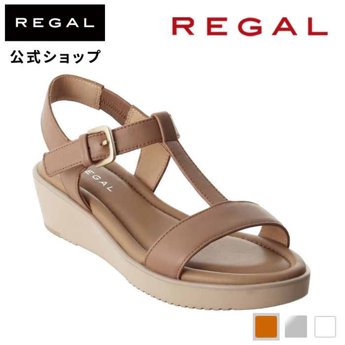 公式 REGAL F80Q ウェッジＴストラップサンダル ブラウン サンダル レディース リーガル｜regal-footcommunity