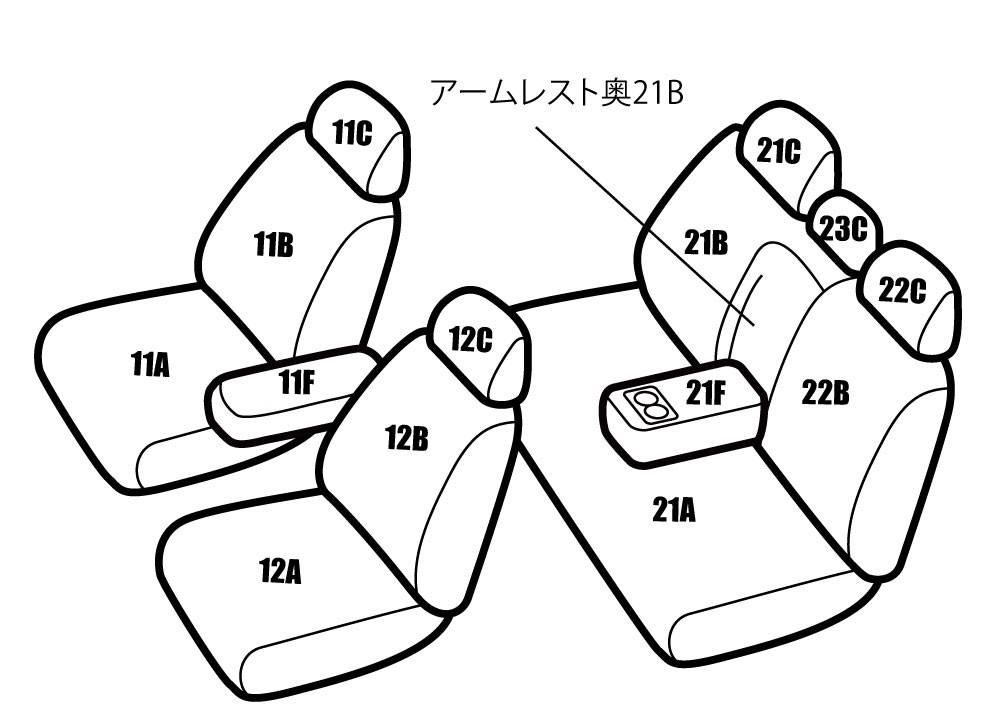 送料無料 プリウス ZVW50/ZVW51/ZVW55 品番TA03 レガリア パンチングデザイン シートカバー カー用品 内装パーツ カーシート ペット 防水｜regalia-seatcover｜02