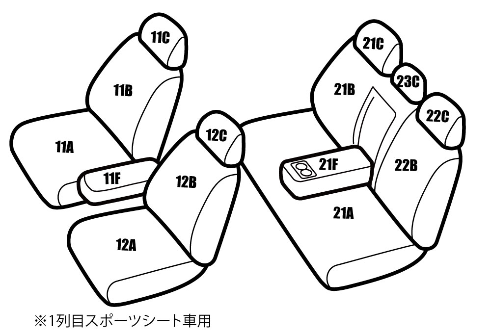 カローラスポーツハイブリッド ZWE211H/ZWE213H H30/6- 定員5人 品番