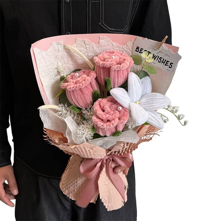カラーモール キット 完成品 モールフラワー 花束 手芸 モールアート